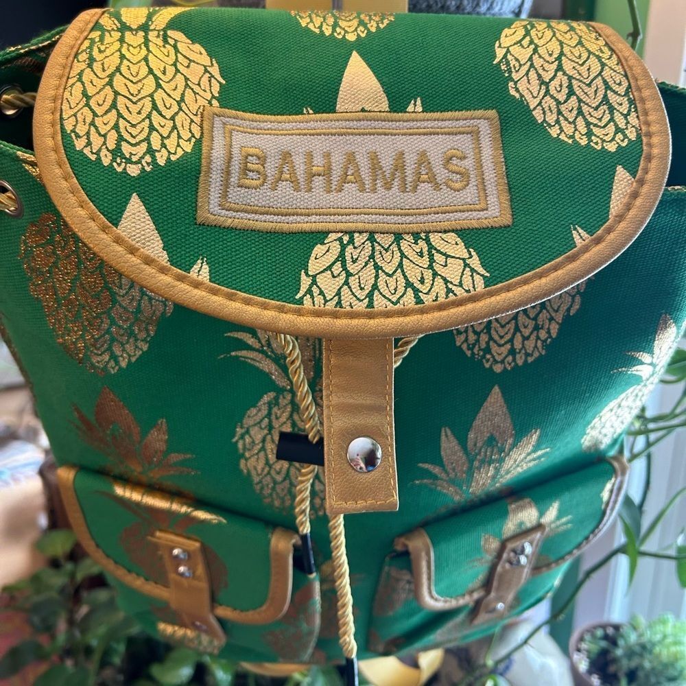 Vintage Green and Gold Backpack - Picture 6 of 16